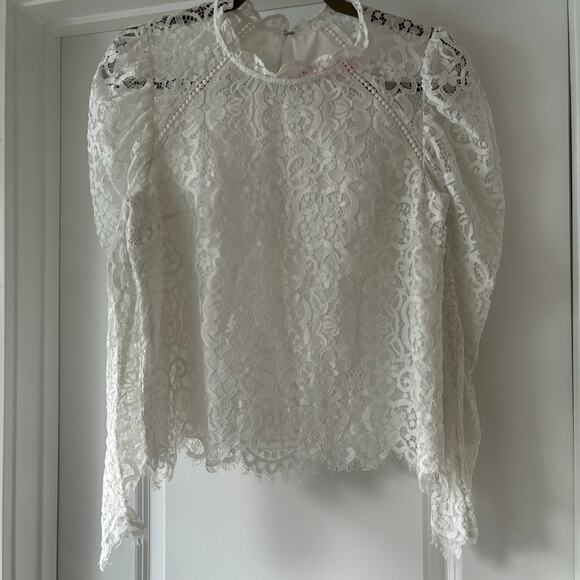 Lilly Pulitzer Averi Top COCONUT TWO TONE CARNIVAL LACE Sz Small EUC Retail 158$ - Picture 3 of 5